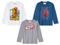 Drei Marvel-Shirts mit Avengers, Spiderman und dem Marvel-Logo.
