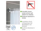Ausziehbare Duschstange aus verchromtem Aluminium mit Wandadapter ohne Bohren.