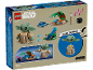 Rückseite einer Spielzeugverpackung mit einem baubaren Baby-Alien und Zubehör.