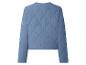 Hellblaue Steppjacke mit langen Ärmeln und Rundhalsausschnitt
