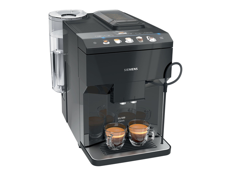 Gehe zu Vollbildansicht: Siemens Kaffeevollautomat, »TP501D09« EQ.500 classic, Klavierlack schwarz - Bild 1