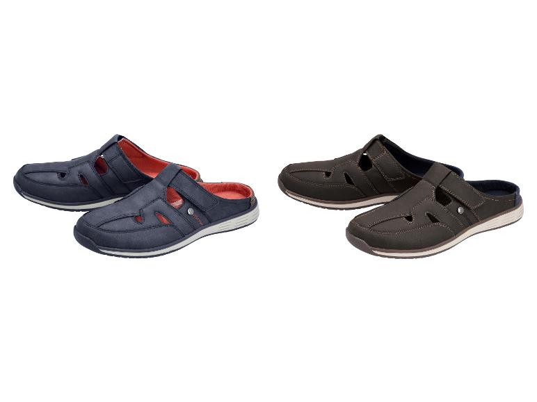 Herren-Sandalen in Marineblau und Braun