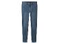 Blaue Slim-Fit-Jeans aus Denim mit hoher Taille.