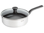 Eine Tefal-Pfanne mit Glasdeckel.