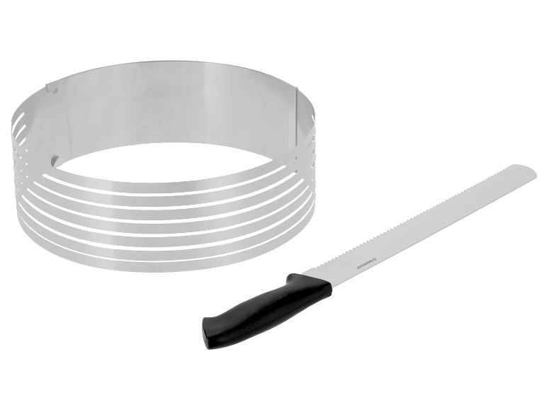 Tortenbodenschneider und gezacktes Brotmesser Set