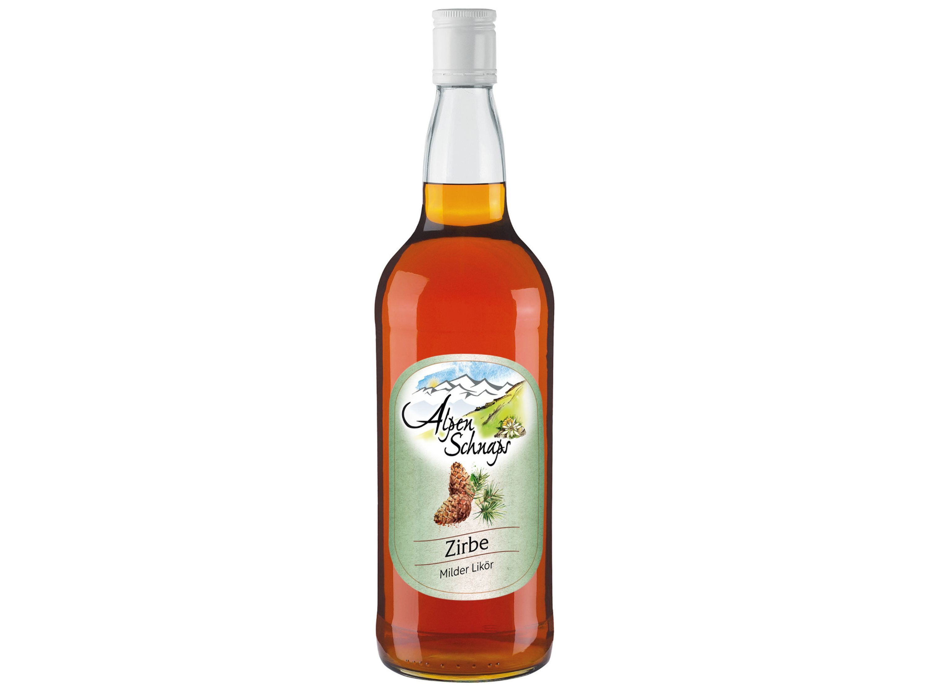 ALPENSCHNAPS Zirbe Milder Likör 30% Vol