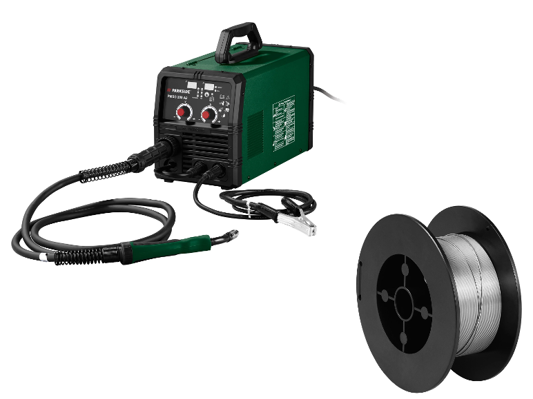 Parkside PMSG 200 A2 Schweißgerät mit Schweißdraht.