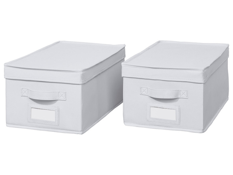 Gehe zu Vollbildansicht: LIVARNO home Aufbewahrungsboxen, mit Deckel / Schubladenaufbewahrung, 2 Stück - Bild 7