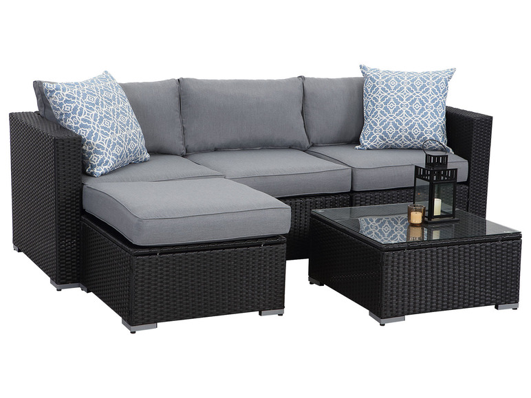 Gehe zu Vollbildansicht: MeXo Gartenmöbel Lounge Set, mit Tisch inkl. Polster - Bild 2