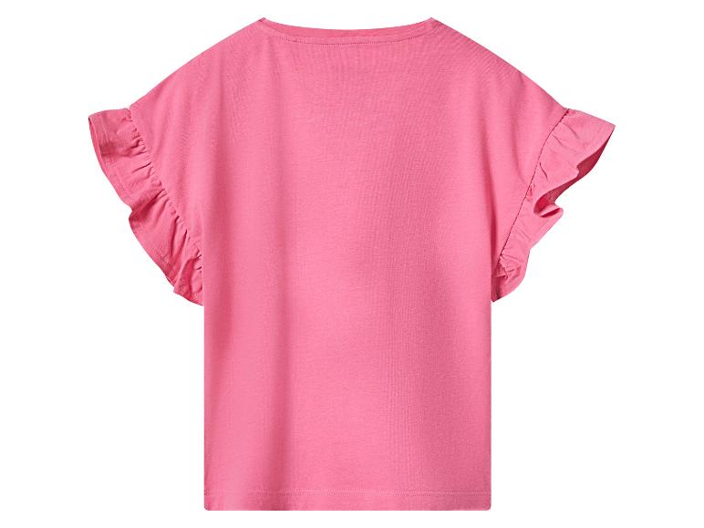 Rosa Kinder-T-Shirt mit Rüschenärmeln