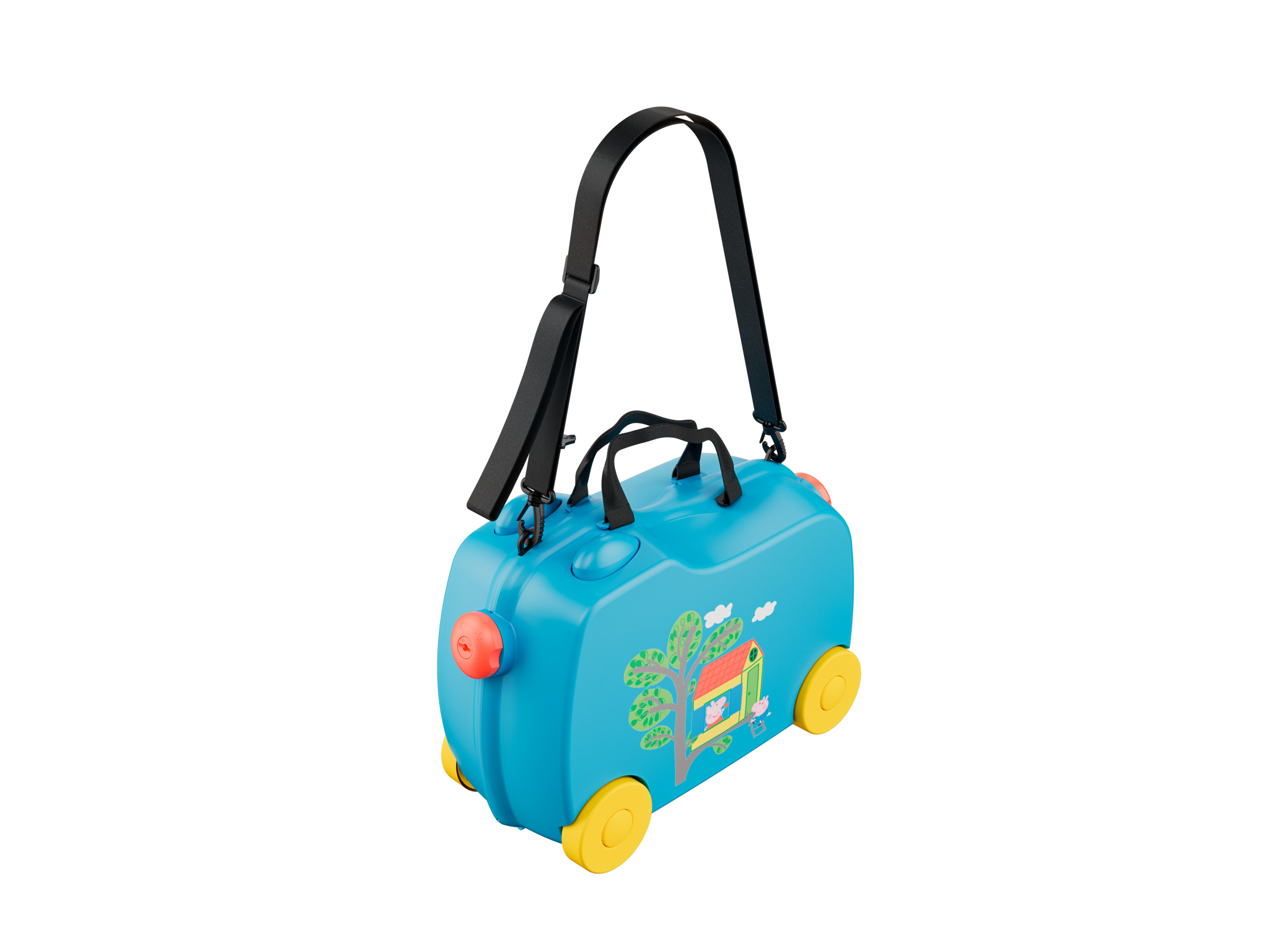 Thumbnail - Kinderkoffer Tiere zum Draufsetzen (Hellblau)