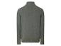 Herren-Strickpullover mit Stehkragen in Olivgrün, Rückansicht.