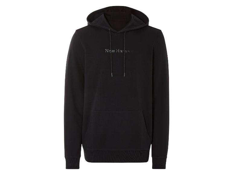 Schwarzer Hoodie mit Kapuze von New Harbour.
