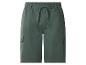 Grüne Herren-Cargoshorts mit elastischem Bund.