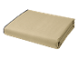 Gefaltete beige Plane oder Abdeckung aus strapazierfähigem Stoff