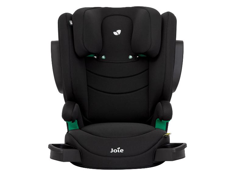 Schwarzer Joie Kindersitz mit grünen Details