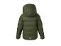Grüne wattierte Kinderjacke mit Kapuze, Rückansicht