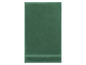 Ein dunkelgrünes Handtuch mit besticktem Rand.