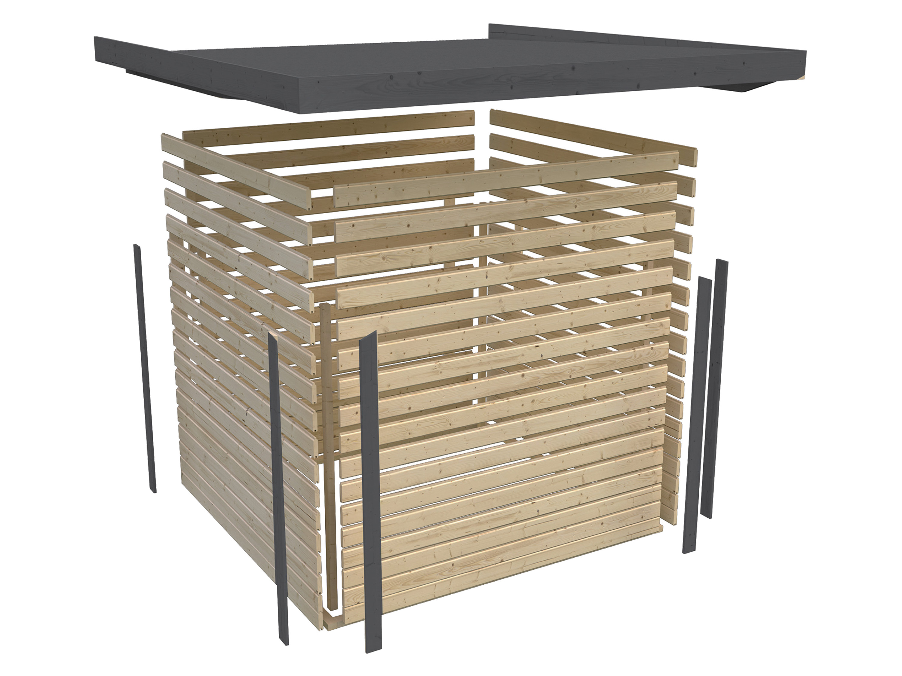 KARIBU Gartenhaus Hybrido 19 mm – Bild 3 von 4