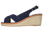 Blaue Espadrilles mit Slingback.