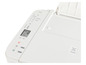 Ein weißer Canon PIXMA TS3151 Drucker mit Display und Tasten zum drahtlosen Drucken und Scannen.