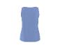 Rückenansicht eines schlichten hellblauen Damen-Tanktops.