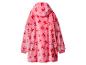 Flauschiger rosa Hoodie mit Bonbon- und roten Schleifenmuster