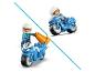 LEGO® DUPLO® Blaues Polizeimotorrad mit Polizistenfigur und Leitkegel.