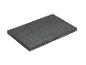 Dunkelgraue rechteckige Terrassenplatte mit rauer Oberfläche