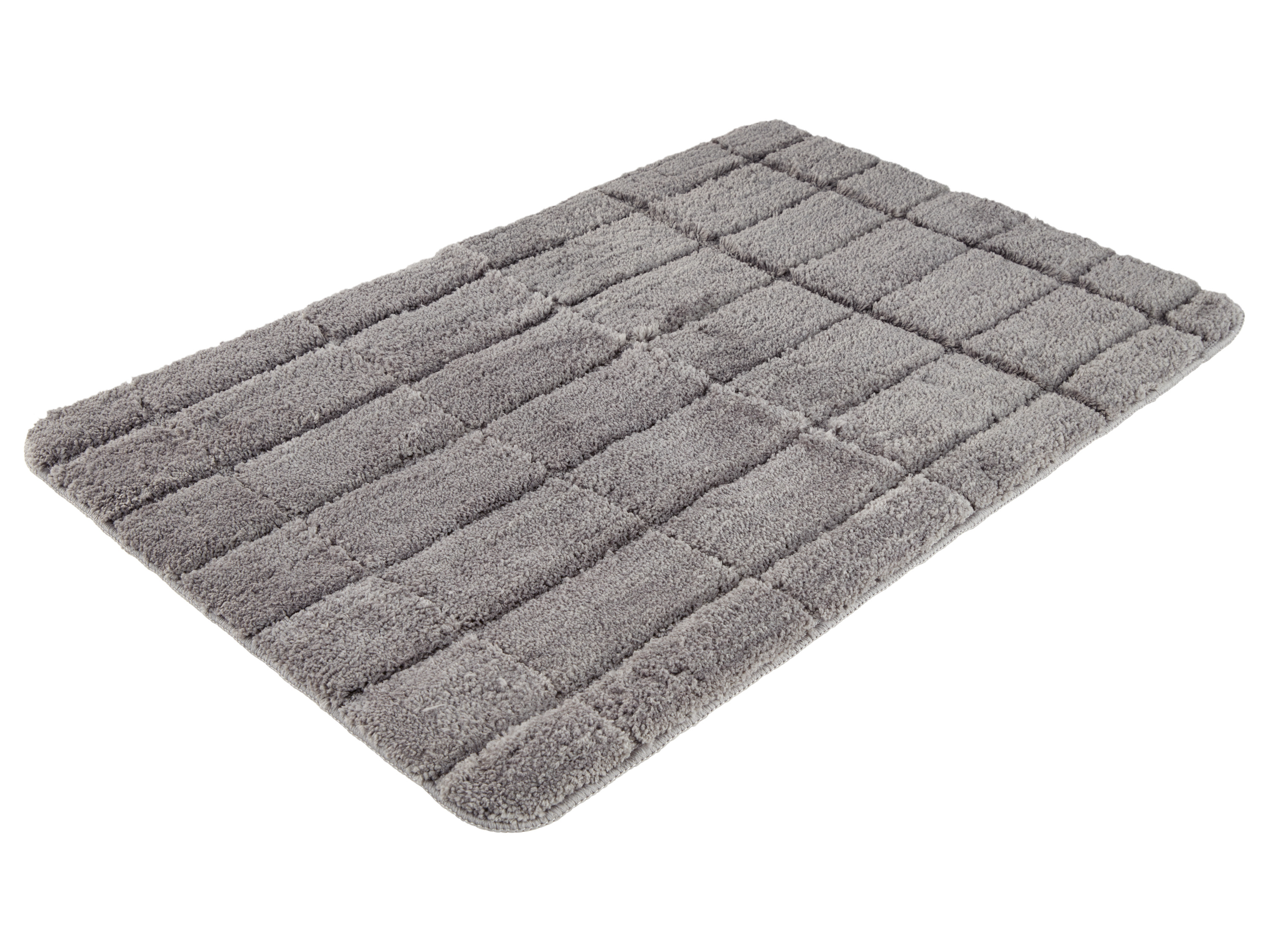 Thumbnail - LIVARNO home Kurzflor-Badematte, mit rutschhemmender Unterseite (Grau)