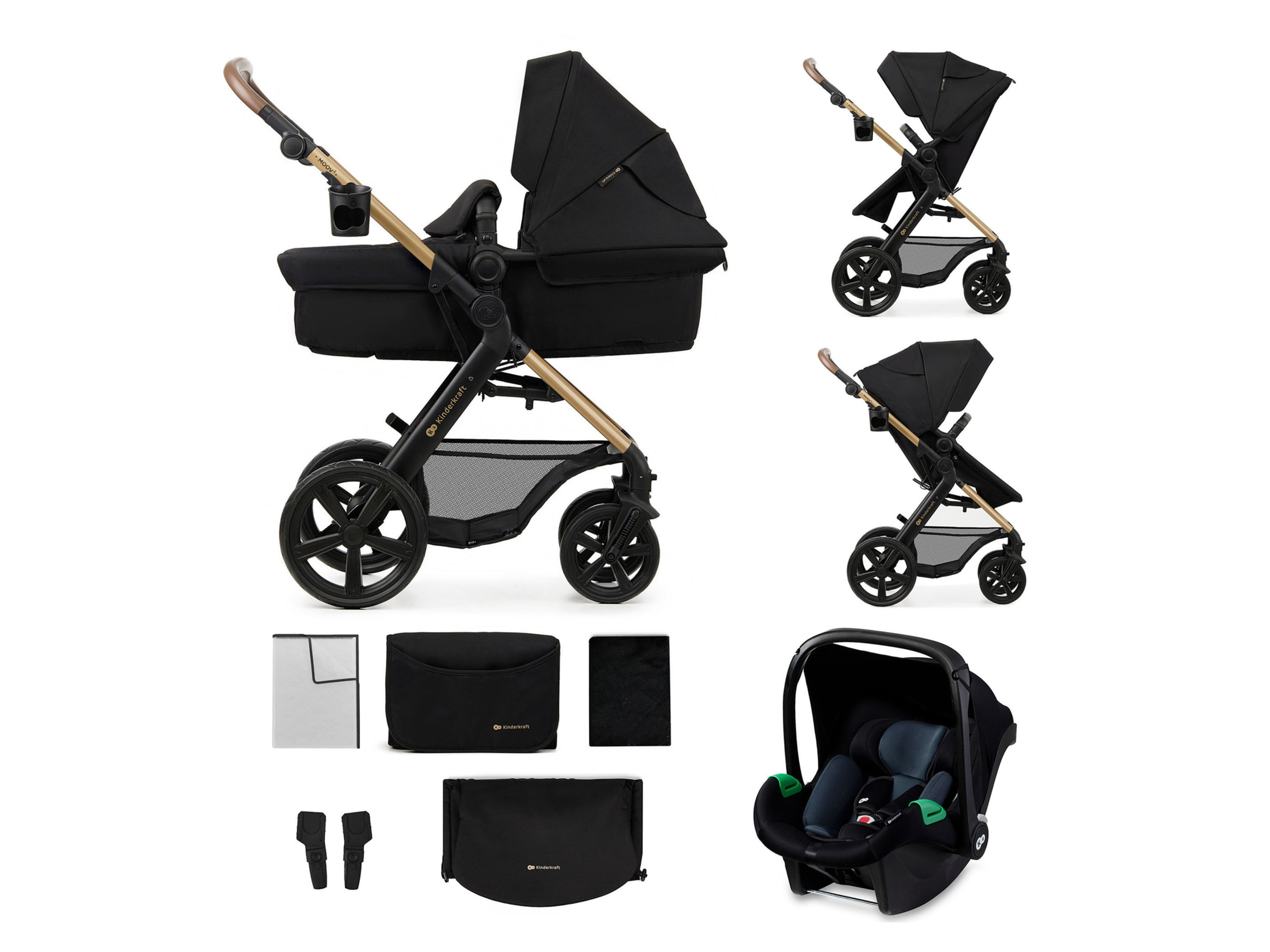 KINDERKRAFT 3-in-1 Kinderwagen »MOOV 2 Classic« (Schwarz) – Bild 2 von 4