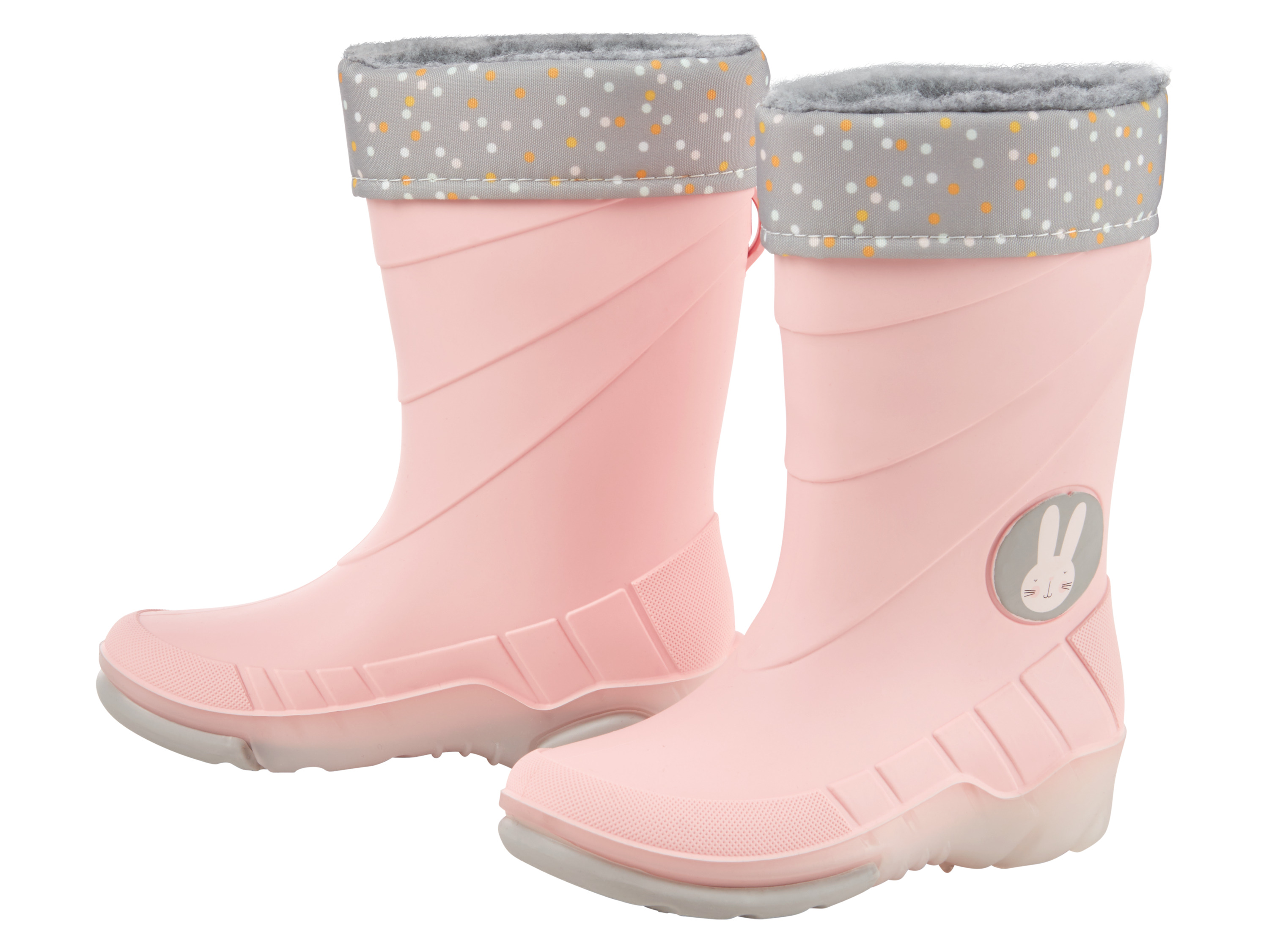 LUPILU® Kleinkinder Regenstiefel mit Licht und Warmfutter (Rosa, 24)