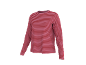 Rot gestreiftes Langarmshirt mit Rundhalsausschnitt.