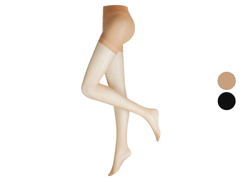 Beige Strumpfhose mit sichtbarer Strumpfband