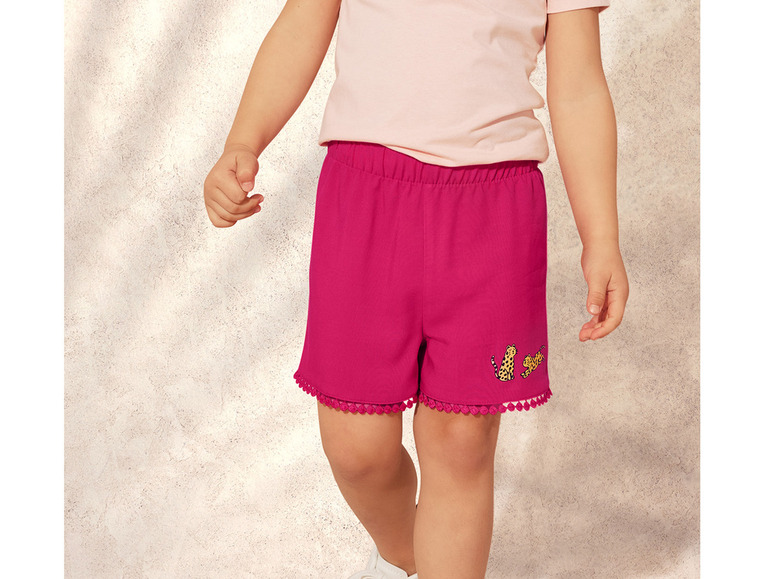 Gehe zu Vollbildansicht: lupilu® Kleinkinder Shorts mit Häkel-Pompons am Beinabschluss - Bild 6