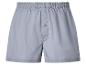 Graue Herren-Boxershorts mit Gummibund und Knopfverschluss