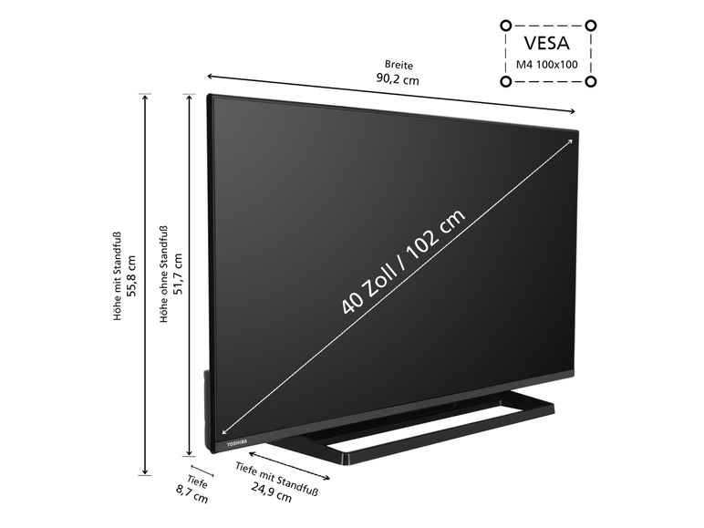 Gehe zu Vollbildansicht: TOSHIBA Fernseher »LA3E63DAZ« Android Smart TV Full HD - Bild 3
