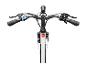 E-Bike-Lenker mit Display, Schaltung und Bremsen, Draufsicht.