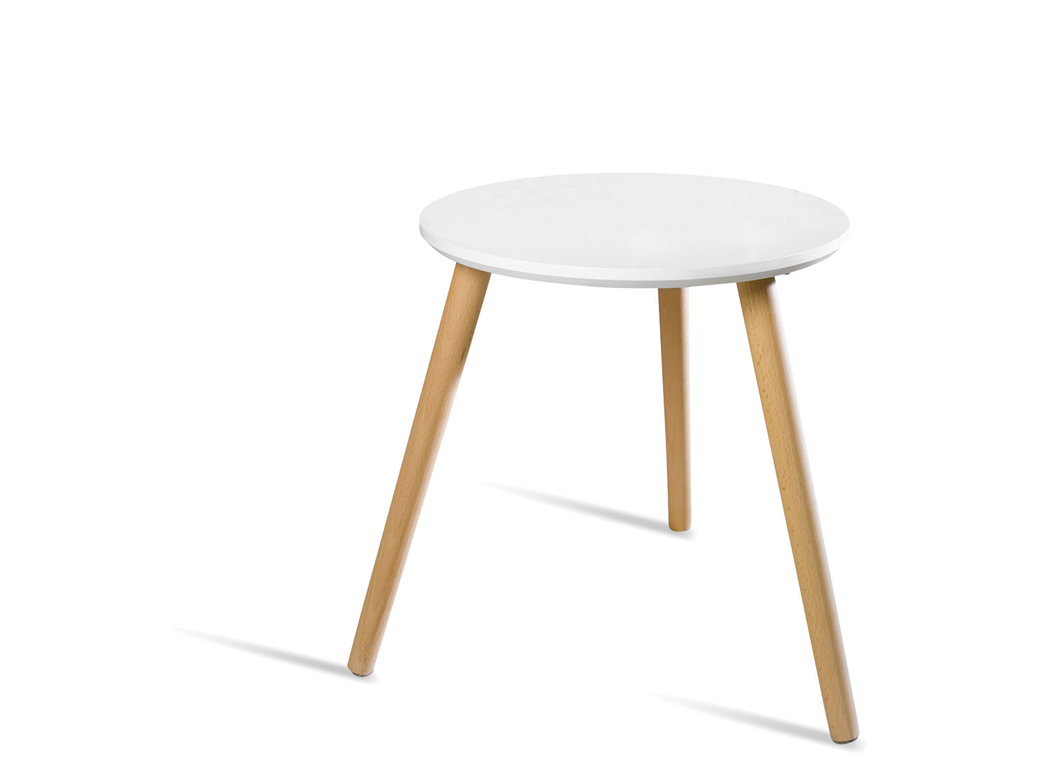 Thumbnail - LIVARNO home Beistelltisch Massivholz klein Ø40cm (Weiß)