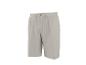 Hellgraue Shorts mit Kordelzug und goldenem Knopf