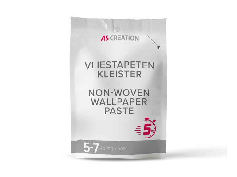 Verpackung Vliestapetenkleister, reicht für 5-7 Rollen, fertig in 5 Minuten.
