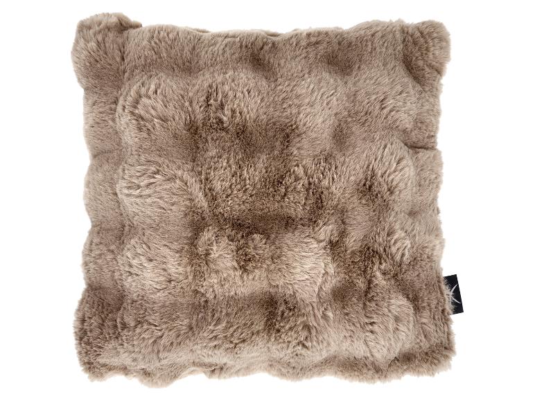 Braunes Kunstfellkissen