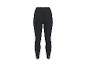 Schwarze Damen-Sportleggings mit hoher Taille und reflektierendem Detail.
