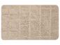 Beige Badematte mit Karomuster.