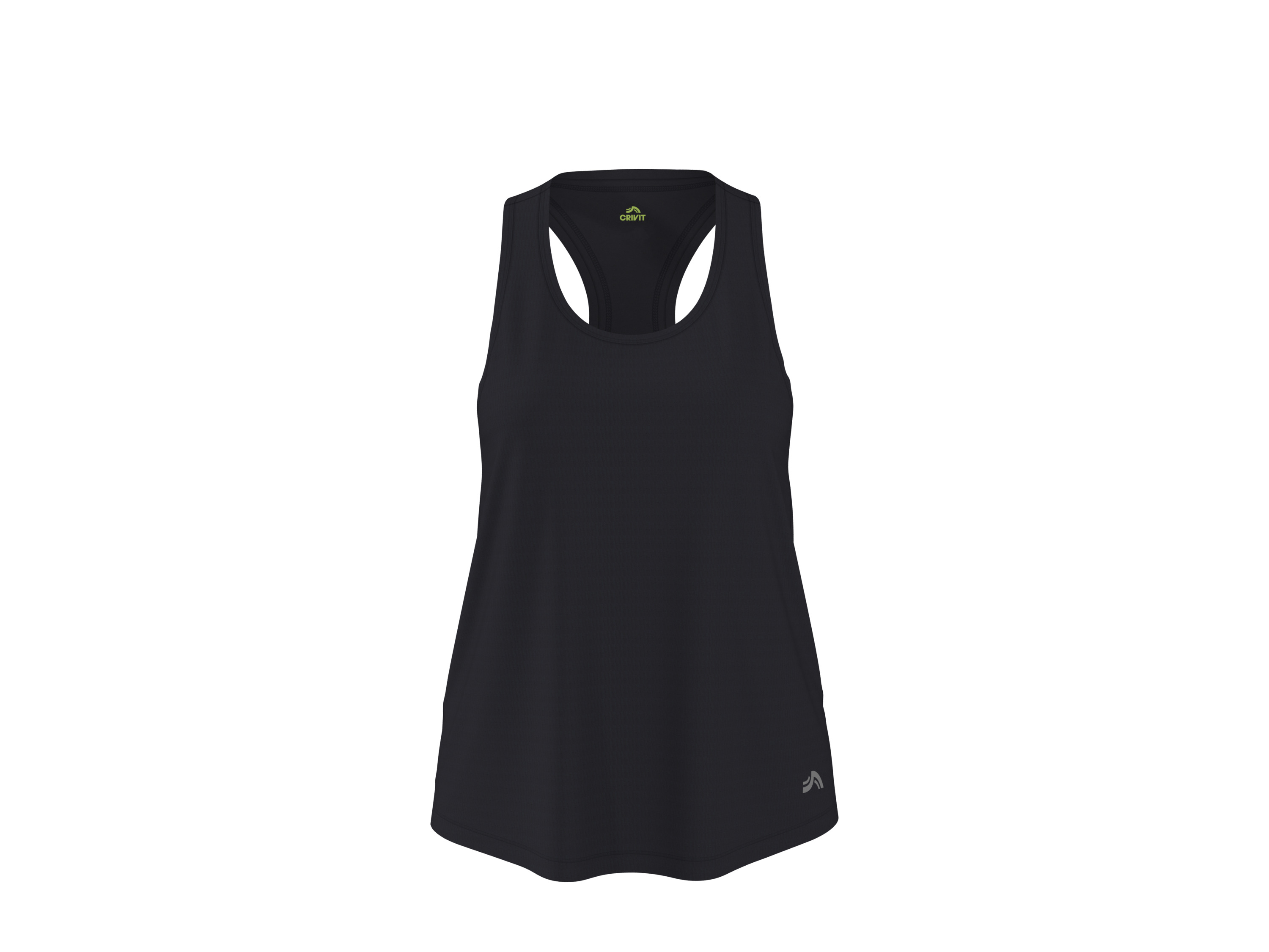 CRIVIT Damen Funktionstop (Schwarz, L(44/46))