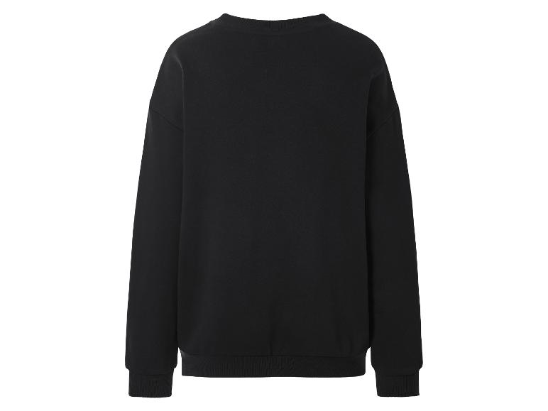 Schwarzes Langarm-Sweatshirt, Rückansicht