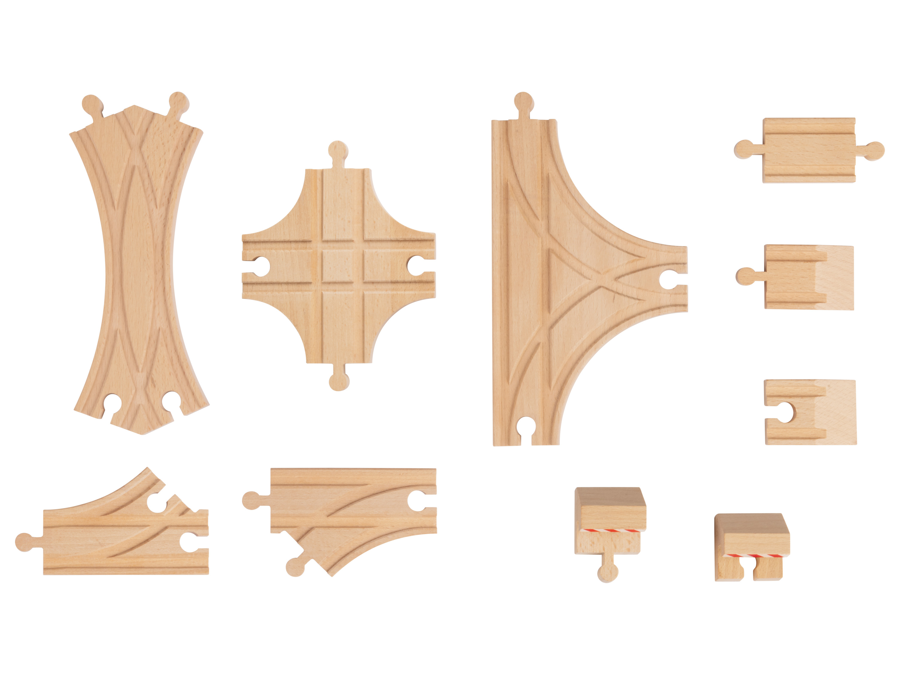 Thumbnail - lupilu® Schienen-Set, 16-teilig / Weichen-Set, 11-teilig (Weichen Strecken Set)