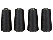 4 Spulen Overlock-Nähgarn – 100% Polyester, Farbe Eisen-grau, 2743 M Pro Spule, Stärke NE 40/2