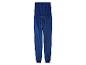 Blauer Samt-Jumpsuit mit elastischem Bund.