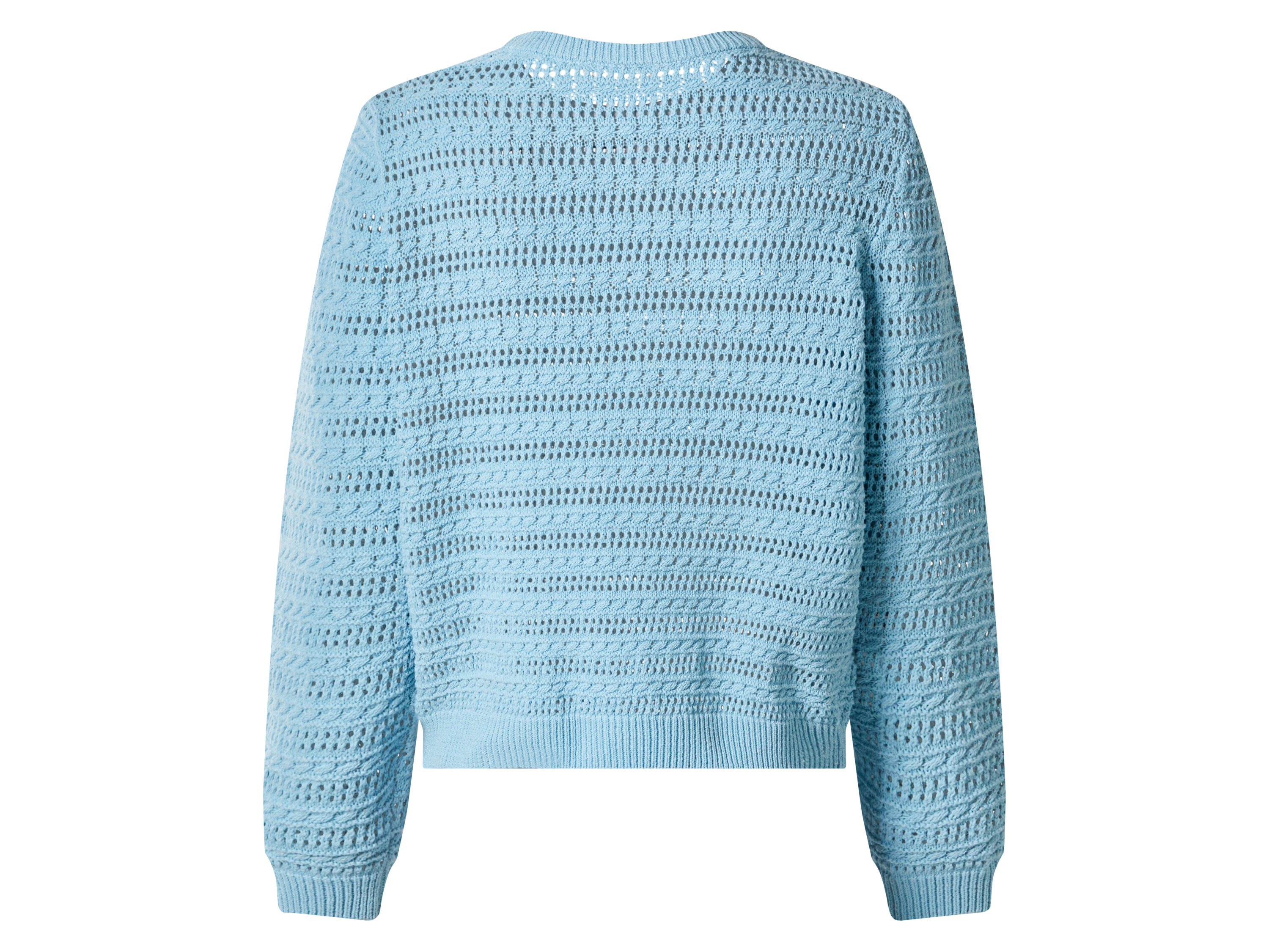 Thumbnail - esmara® Damen Pullover Lochstrick (Blau, XS(32/34))
